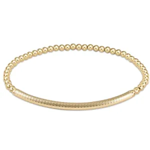 XL ENewton Extends Textured Bliss Bar 3mm Bead Bracelet