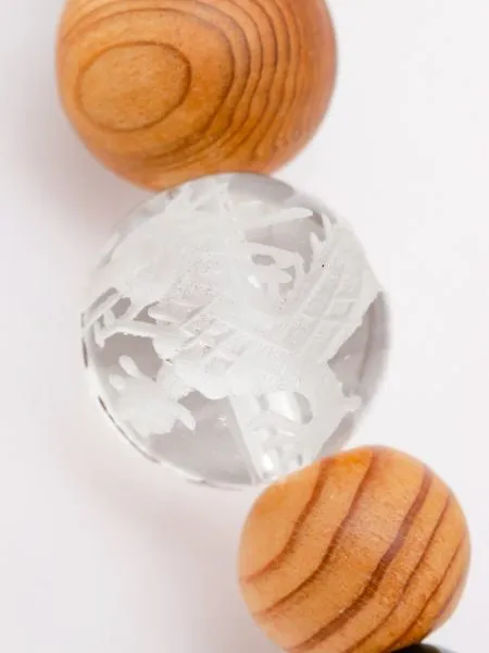 YAKUSUGI, Four Gods Crystal, Green Tiger Eye Bracelet