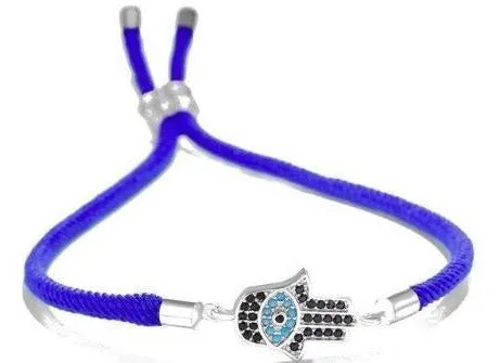 ZC20. Hamsa Hand w Evil Eye Protection Bracelets MULTI COLORS